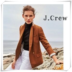 J. Crew Dover Blazer in Italian Wool Double Blazer In Golden Camel Size 4 #G7102